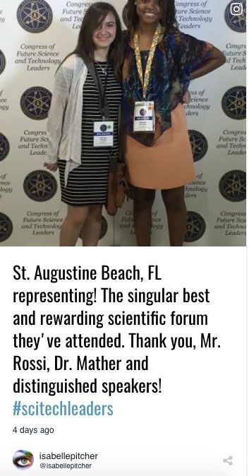 Instagram from @isabellepitcher: St. Augustine Beach, FL representing! #scitechleaders