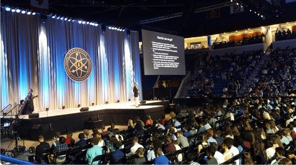 Delegates in the auditorium